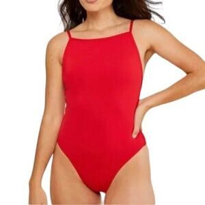 NWT Andie Women's The Paloma One Piece Long Torso Swimsuit Cherry Red Size XXLT